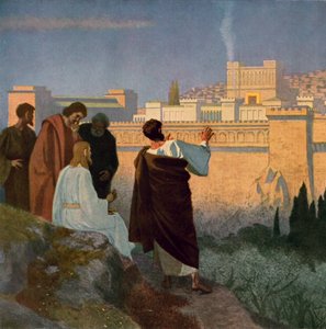 Jesus profetizando a destruição do templo de Jerusalém